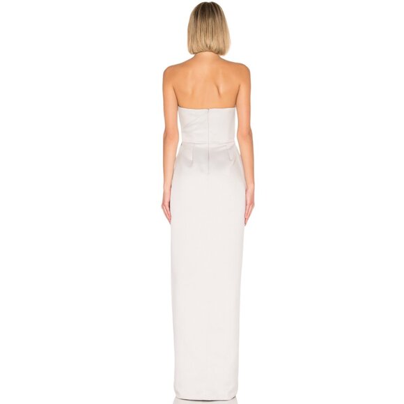 Jay Godfrey Darcy Silver Strapless Gown Size 6 - Picture 3 of 9